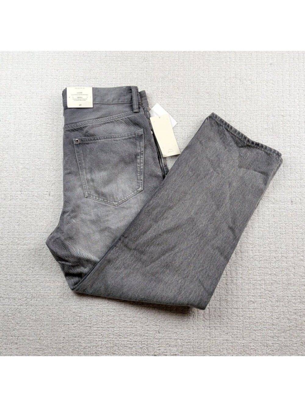 H&M Loose Ample Jeans Men’s Wash Baggy Fit Wide Leg Denim 32x32 Gray NWT New